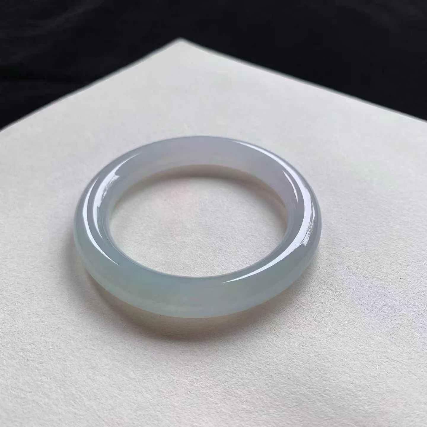 5215656 55mm冰晴翡翠圓條手鐲 (54-56)