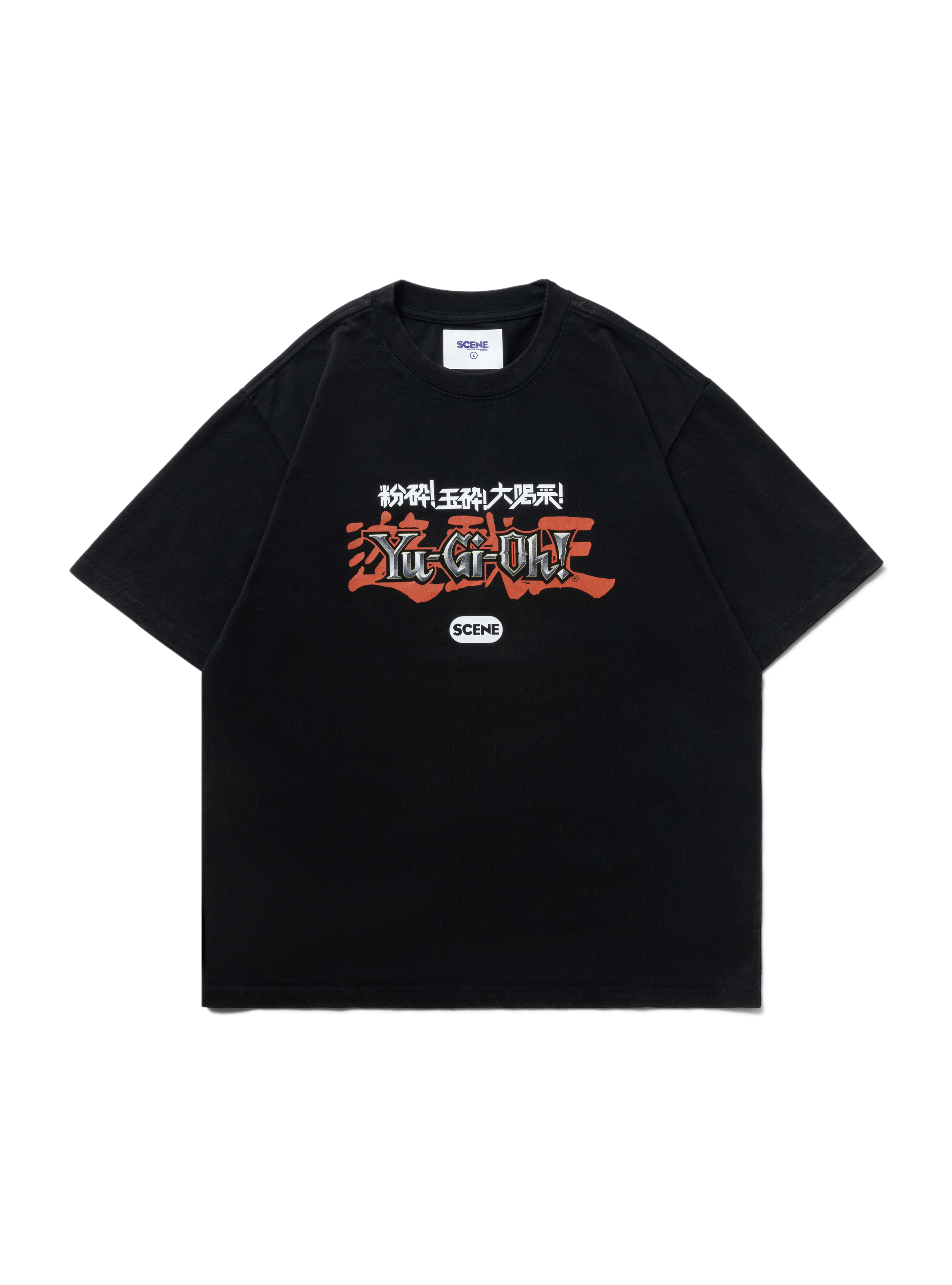 SC x YU-GI-OH_BLUEEYE DRG WASHED TEE // BLK