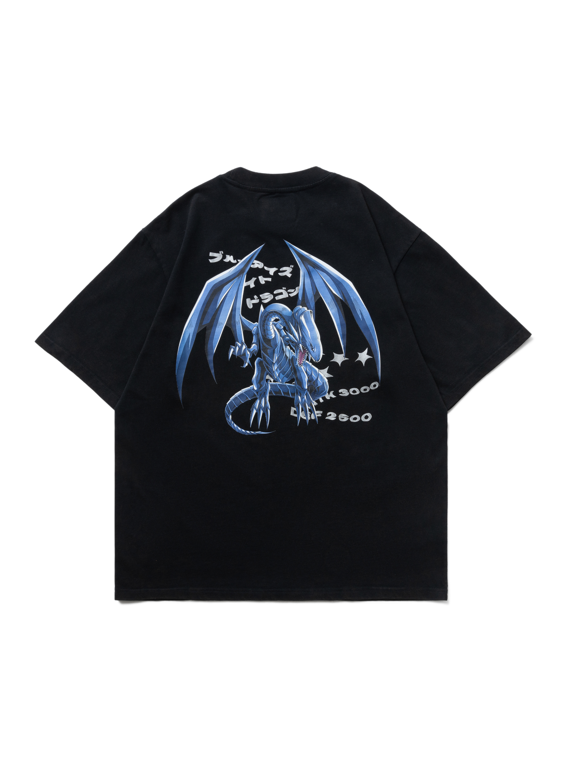SC x YU-GI-OH_BLUEEYE DRG WASHED TEE // BLK