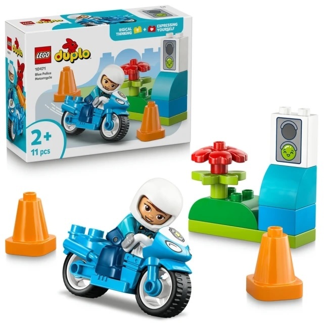 【玩具研究中心】LEGO 樂高 得寶 藍色警用摩托車 10471