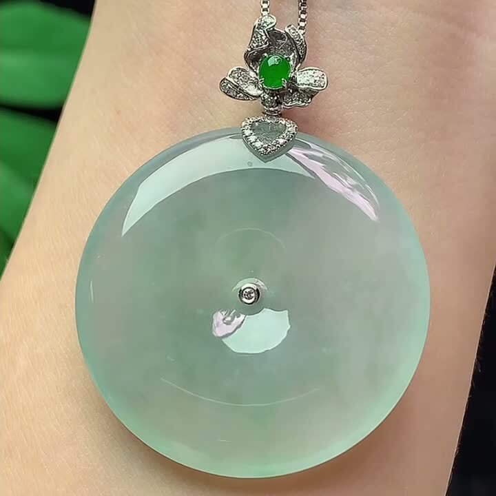 521341 翡翠冰種飄花葫蘆