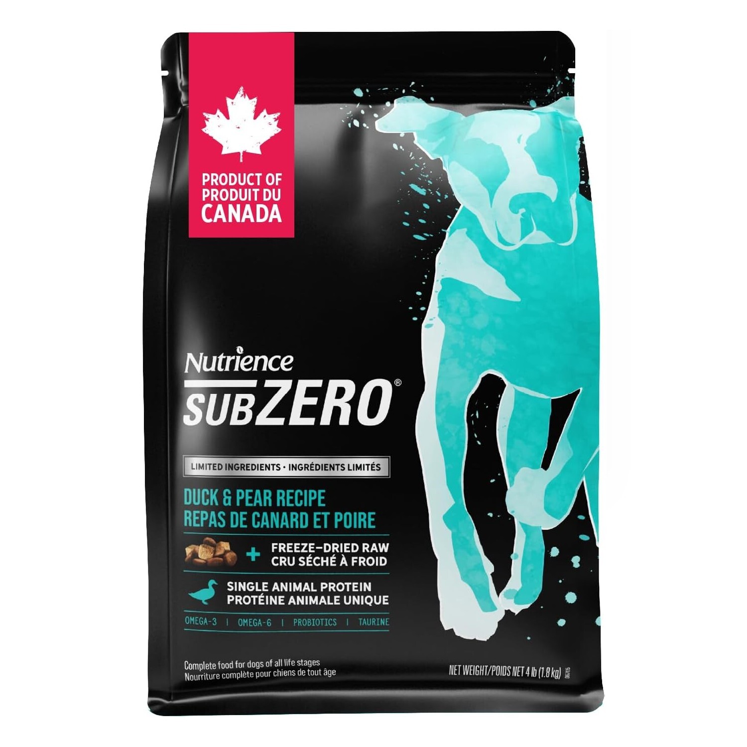 NUTRIENCE SZ 單一動物蛋白系列無穀物鴨肉,梨犬配方 1.8kg/ 10kg