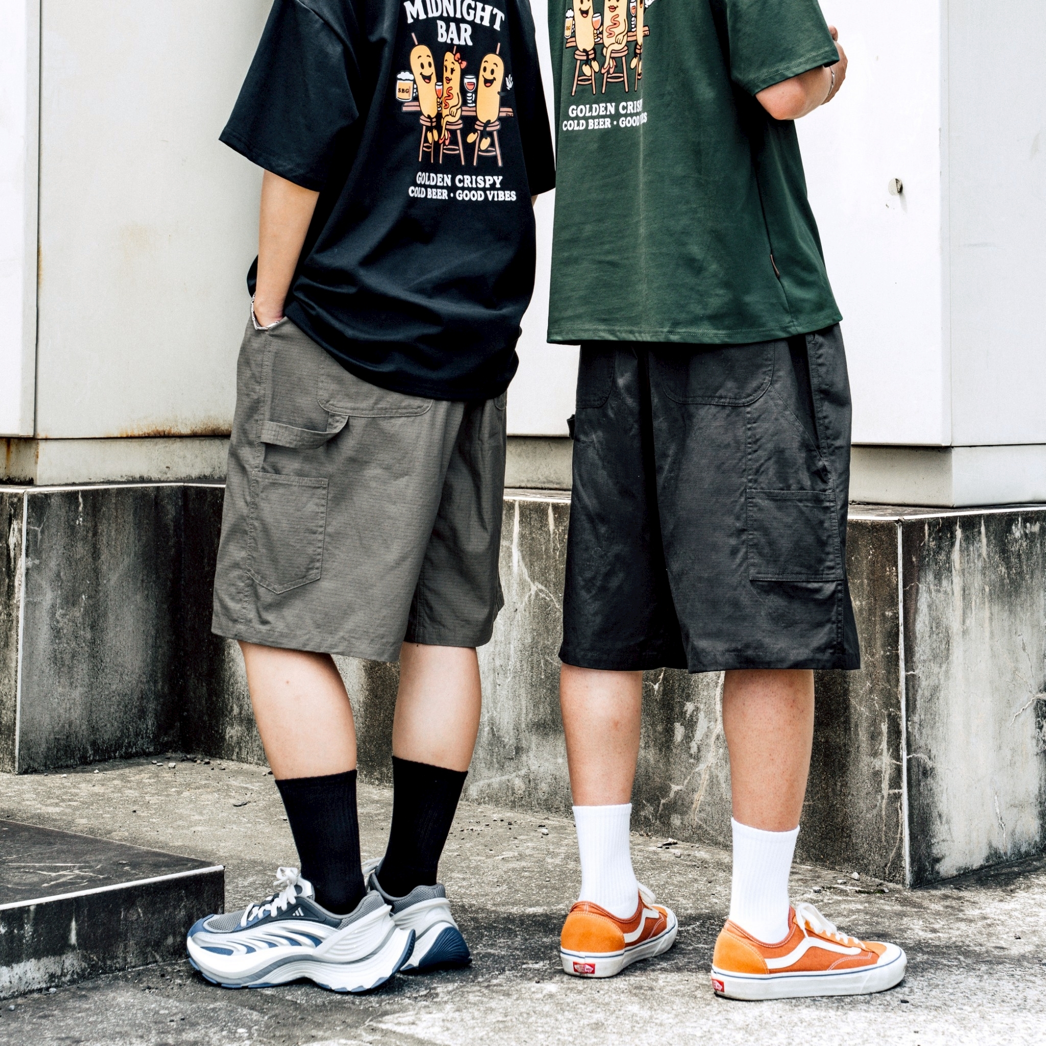 #預購 SBG 方格紋畫家過膝短褲 SB5014 兩色