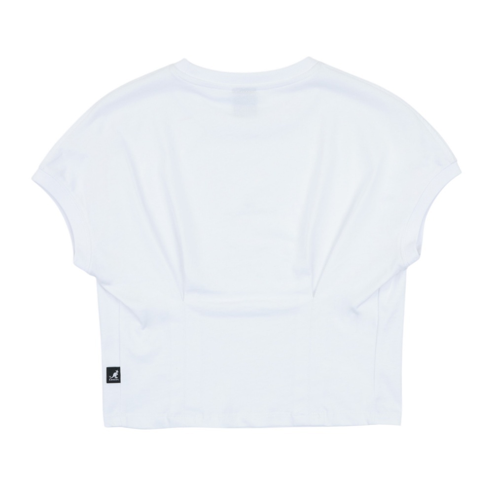 KANGOL 短T 白色 時尚 修身 短袖 上衣 女 6622100300