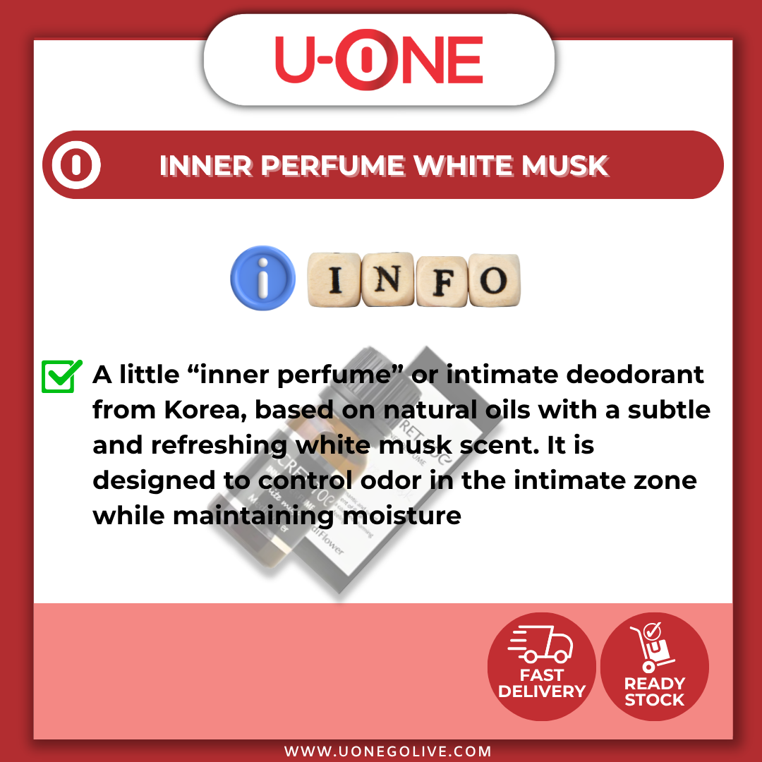 U-ONE | MediFlower | Inner Perfume White Musk | 10ml | Feminine Care Scent