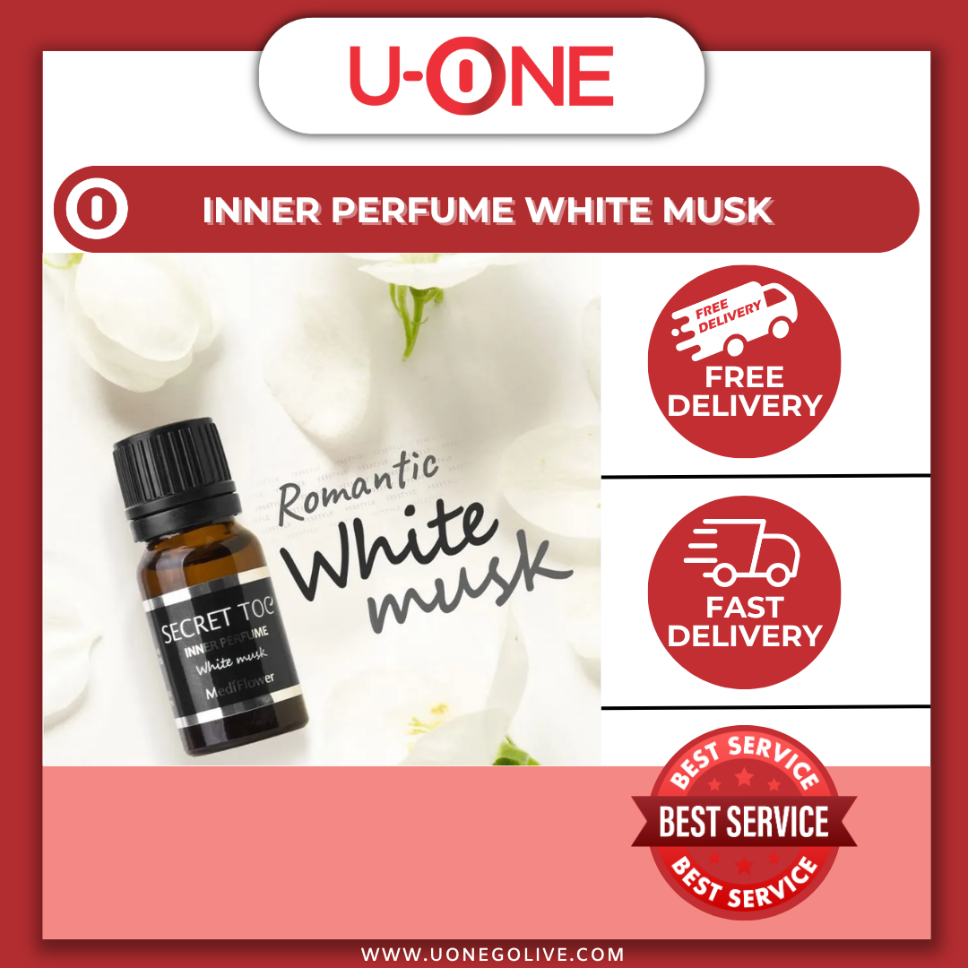 U-ONE | MediFlower | Inner Perfume White Musk | 10ml | Feminine Care Scent