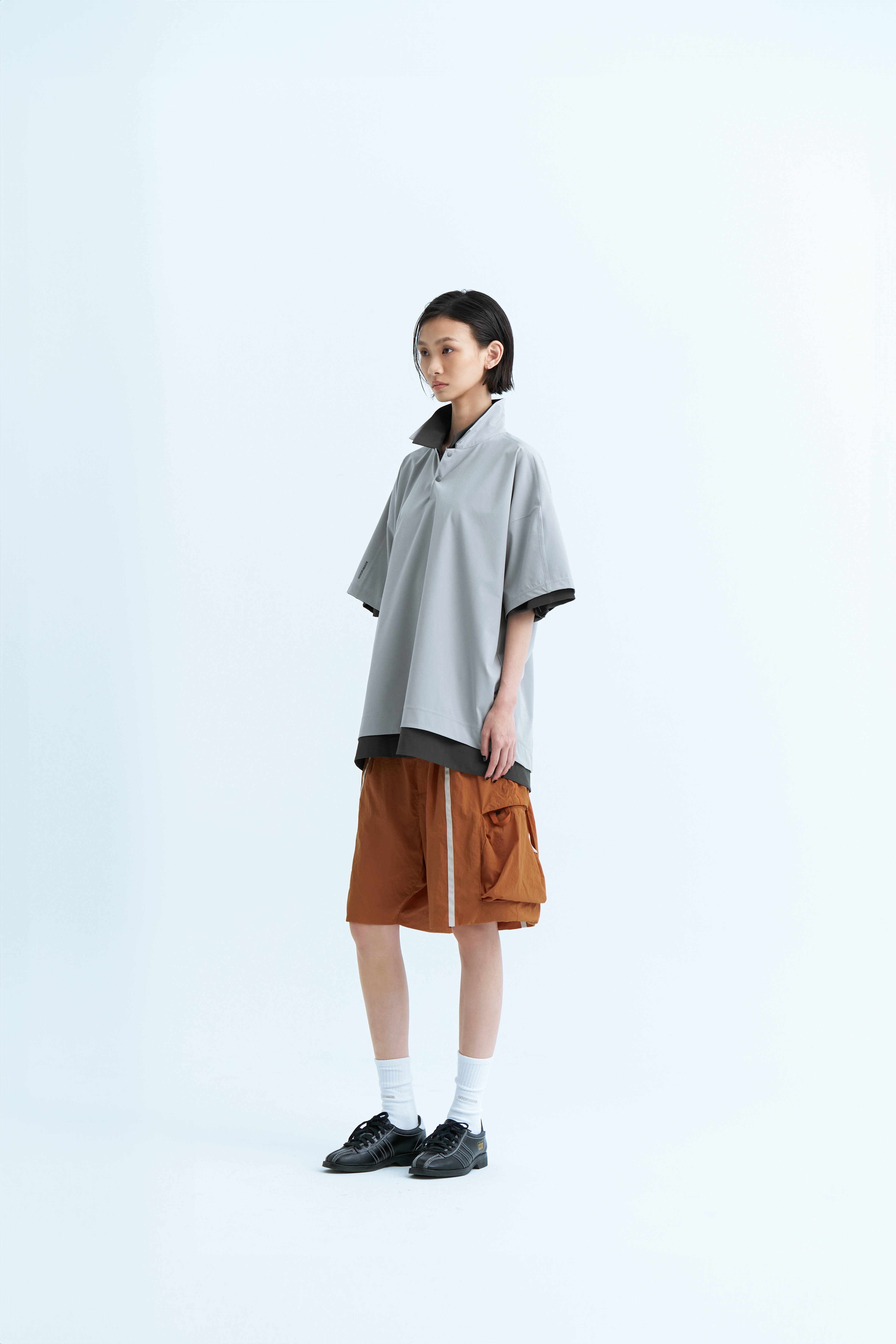 GOOPiMADE P/O - Extremely Light Polo Shirt - L-Gray