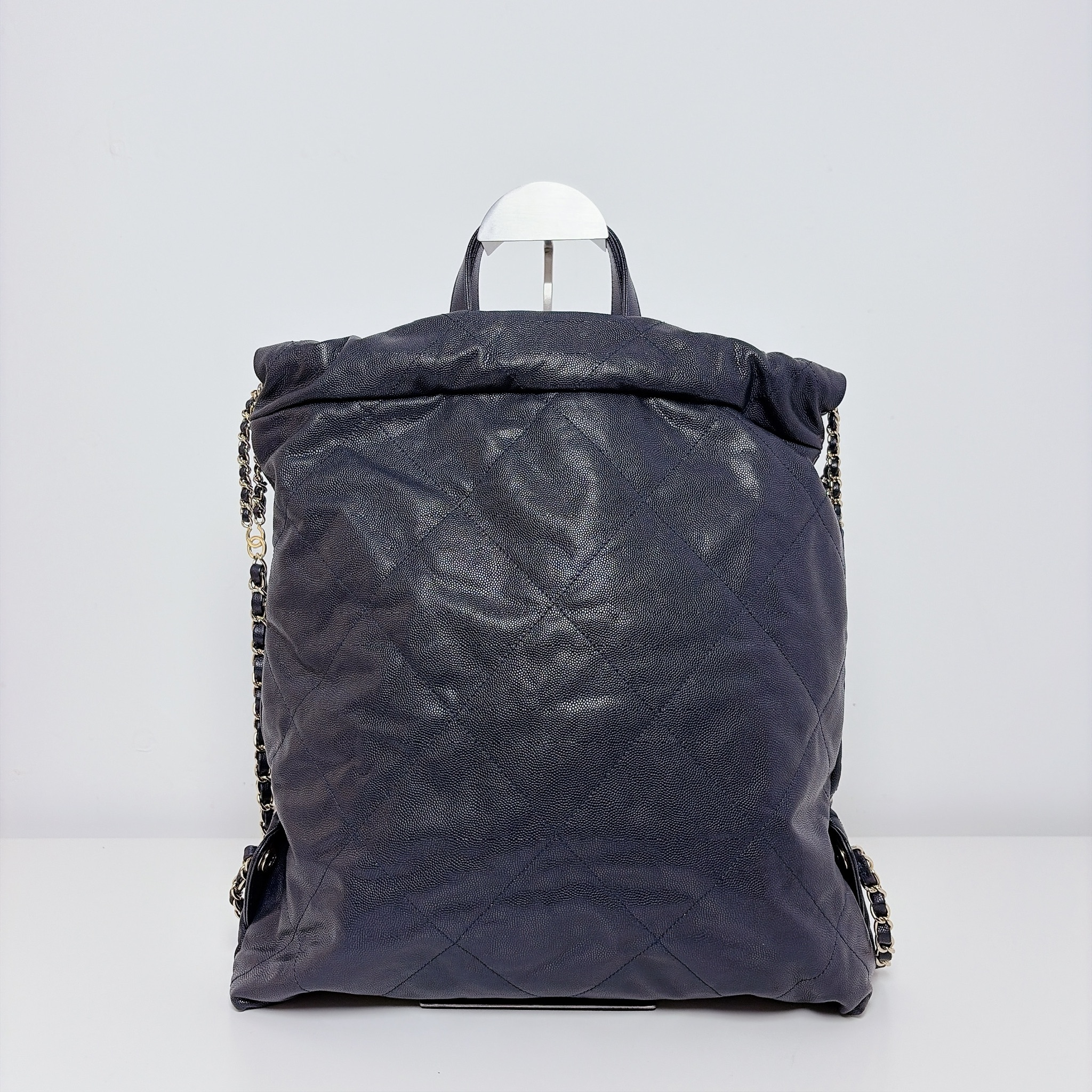 Chanel 22 Backpack - Navy Blue / GHW