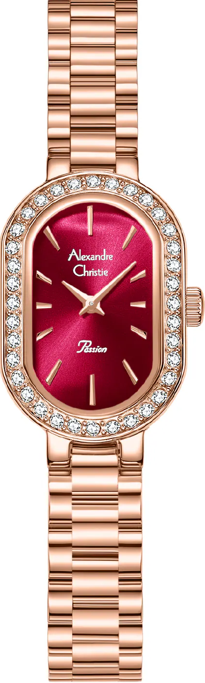 萬年鐘錶 - Alexandre Christie   玫瑰金晶鑽優雅女錶 2B96LHBRGRE  錶徑19.1MM  (AC 錶)