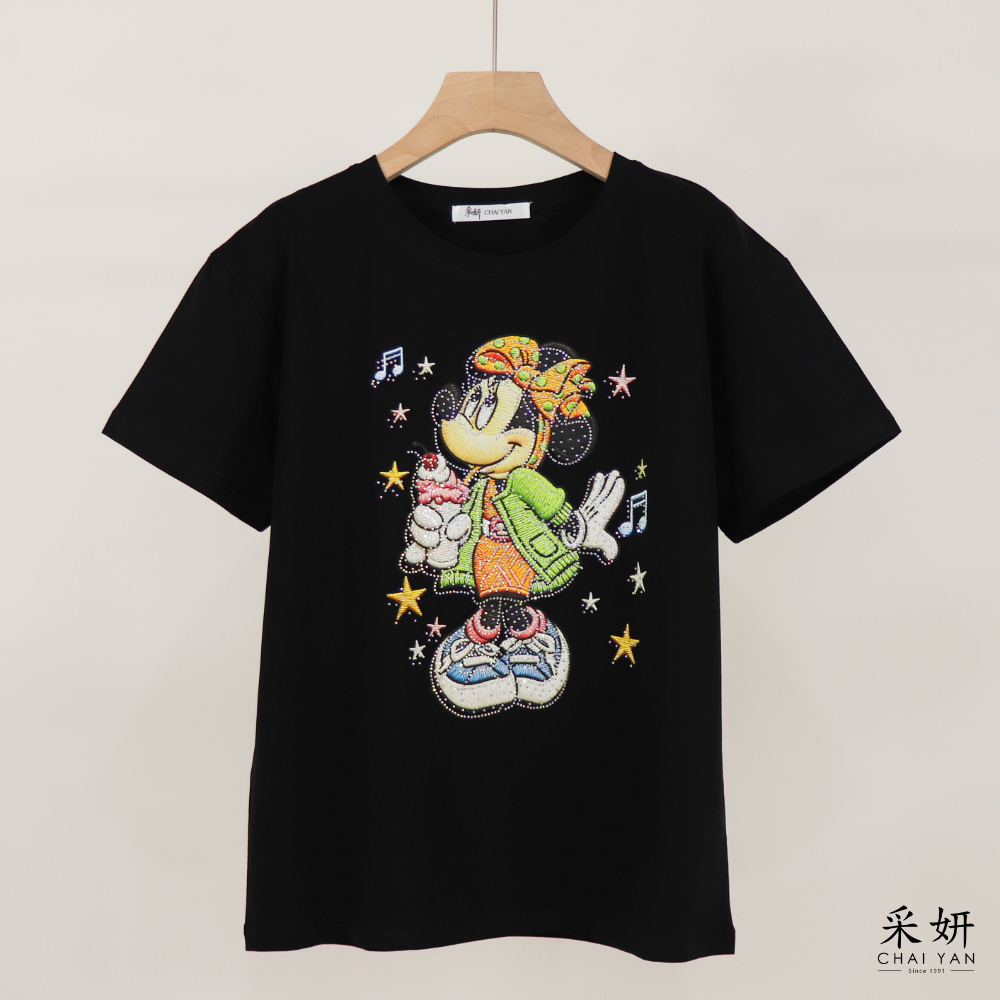 水鑽卡通短袖上衣