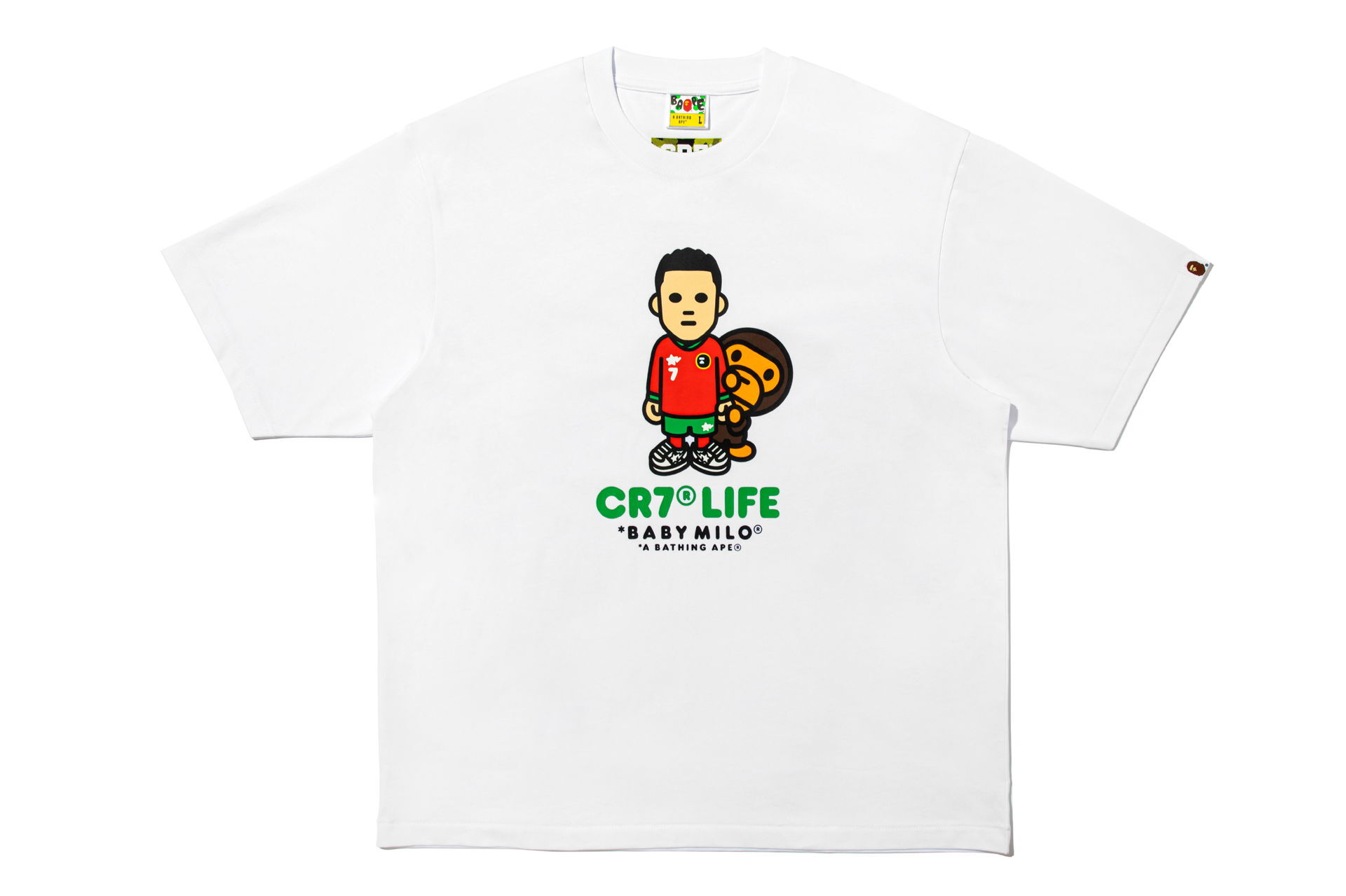 【BAPE® x CR7® LIFE】0613發售寬版 BABY MILO® RELAXED FIT TEE
