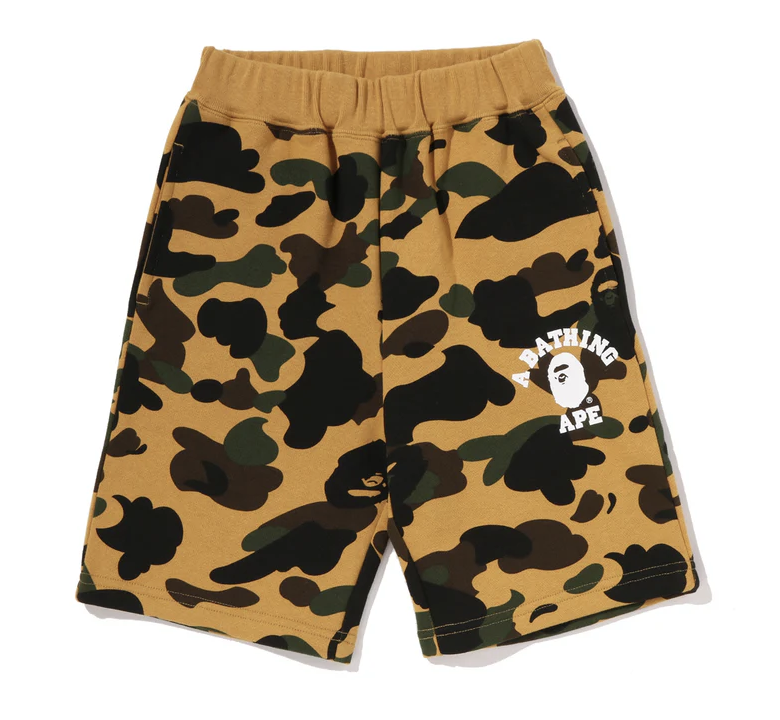 【BAPE 童裝】0613發售1ST CAMO COLLEGE SWEAT SHORTS