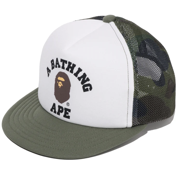 【BAPE兒童配件】0613發售1ST CAMO COLLEGE MESH CAP