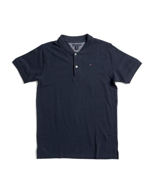 【預購】H061238 TOMMY HILFIGER 大童經典Polo恤 (深藍色）