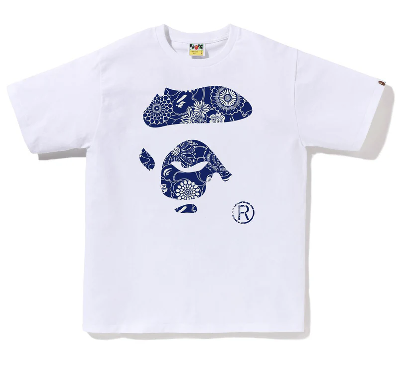 【BAPE男生】0613發售 JAPANESE INDIGO ART CAMO APE FACE TEE