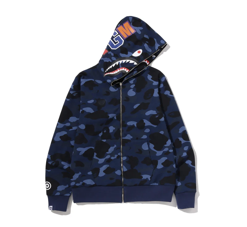 【BAPE男生】0613發售 雙面穿 COLOR CAMO REVERSIBLE SHARK FULL ZIP HOODIE