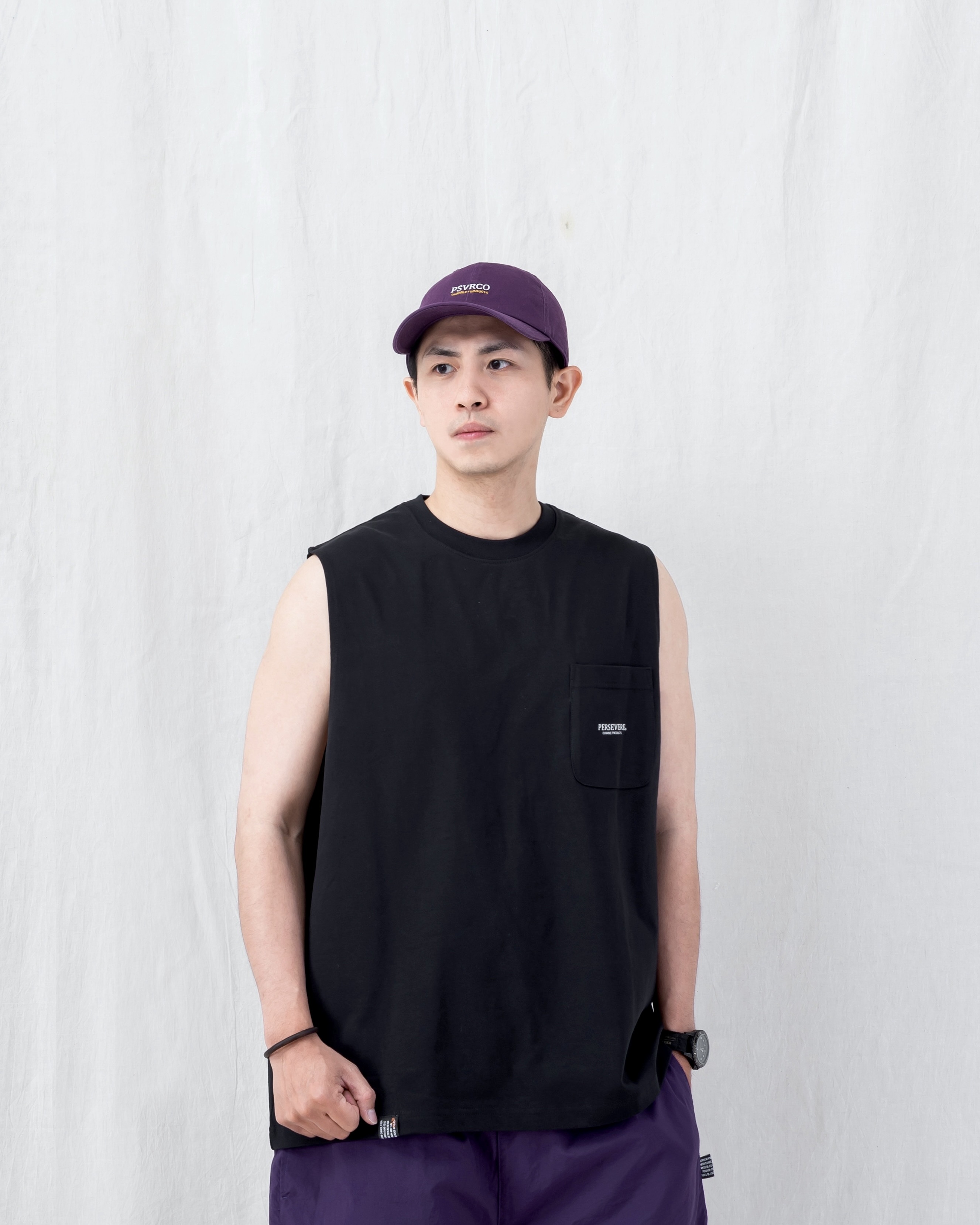 PERSEVERE 口袋寬肩背心｜Wide-Shoulder Pocket Tank Top（26SS）