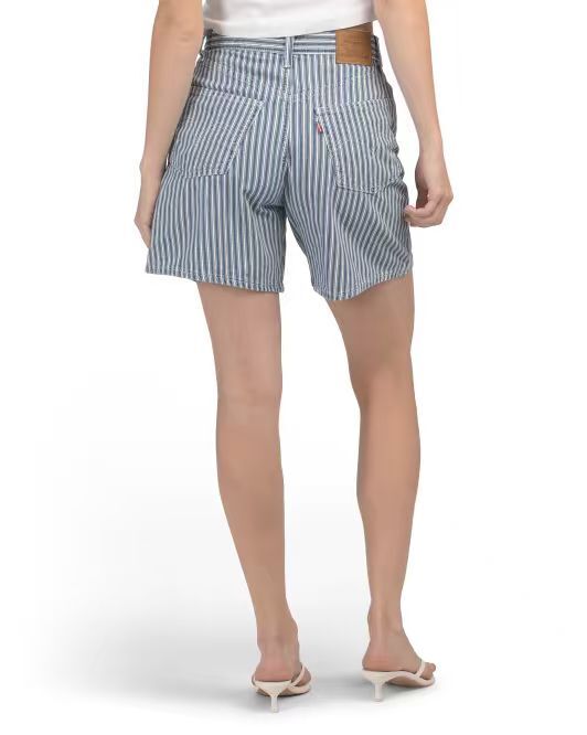 【預購】H061245 LEVI'S  女裝高腰條紋短褲（藍白條紋）