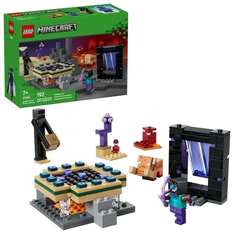 【玩具研究中心】LEGO 樂高 Minecraft 地獄和終界傳送門之旅 21584