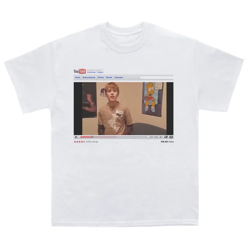 2026SS Justin Bieber COACHELLA YOUTUBE TEE 科切拉小賈斯汀小賈
