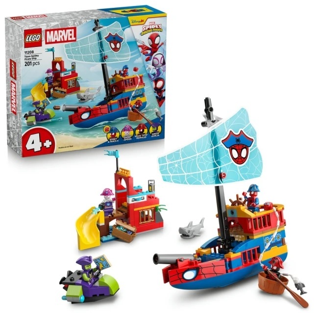 【玩具研究中心】LEGO 樂高 漫威 超級英雄 Spidey 蜘蛛小隊海盜船 11208