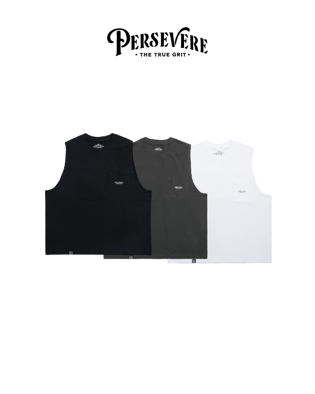 PERSEVERE 口袋寬肩背心｜Wide-Shoulder Pocket Tank Top（26SS）