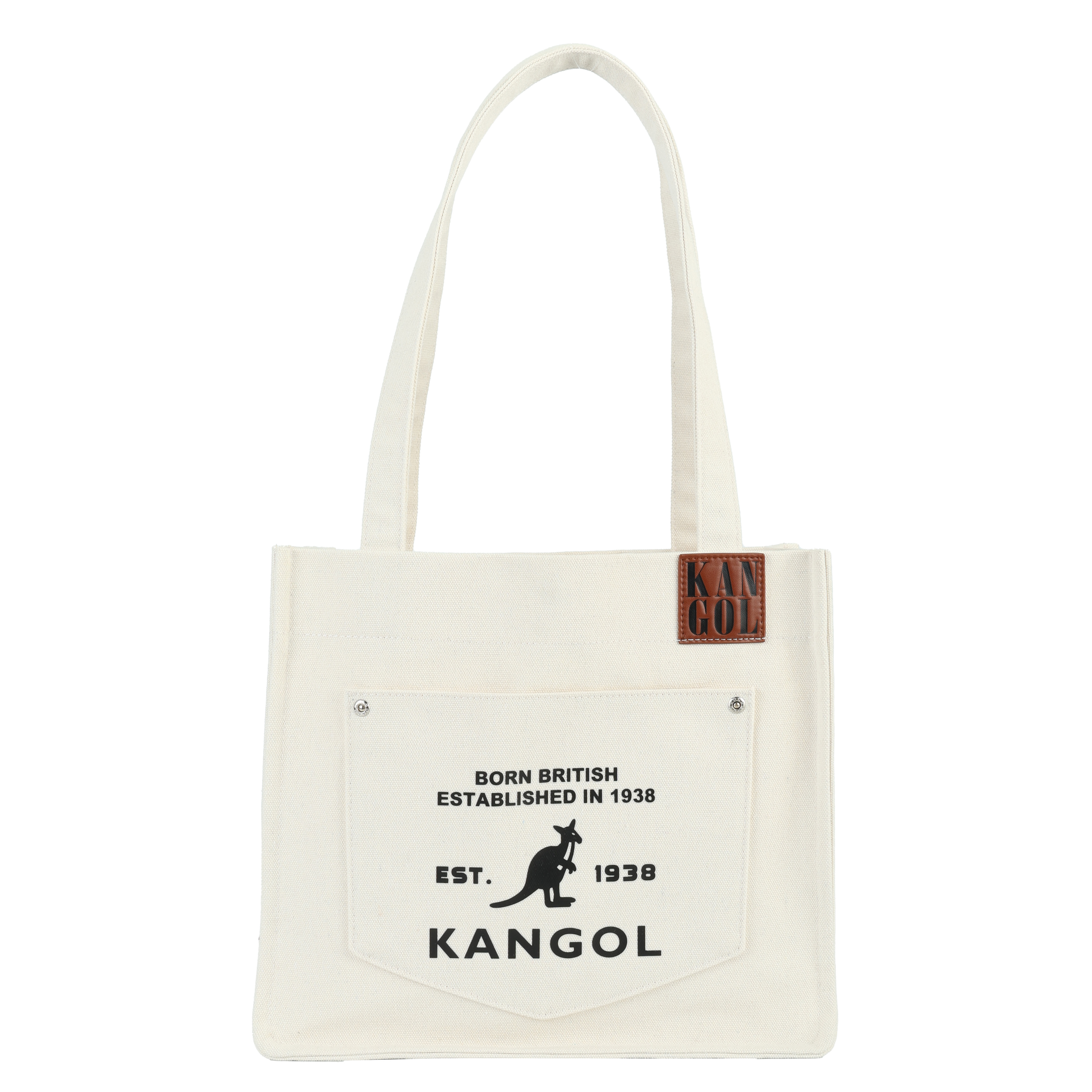 KANGOL 肩背包 白色 牛仔布 托特包 6625170801