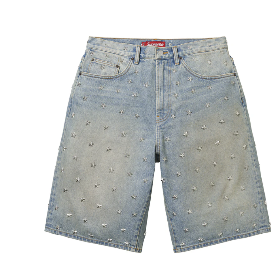 【Supreme】0613 WEEK 16發售Stars Studded Baggy Denim Short