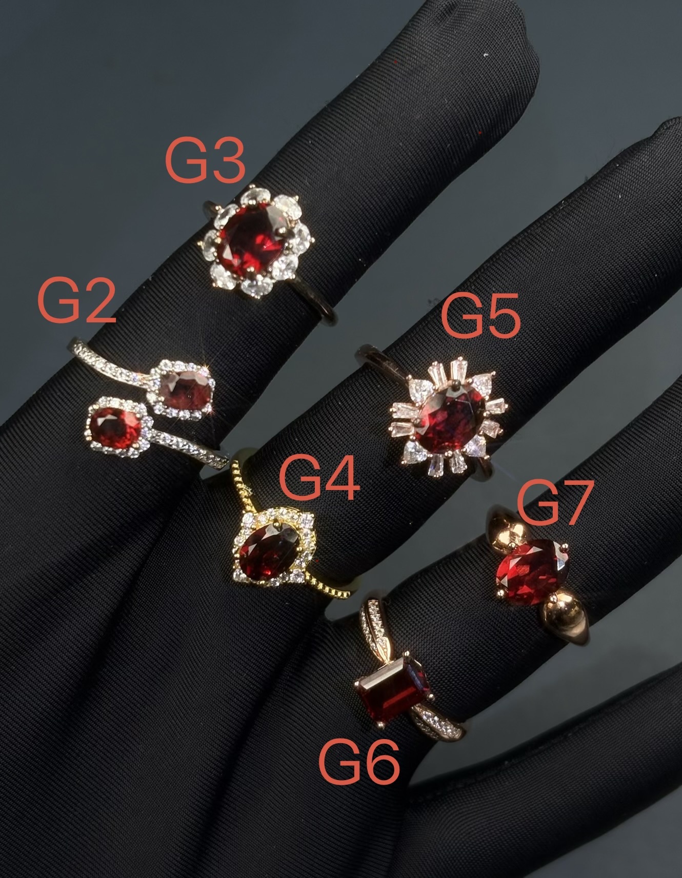 紅石榴石 戒指  925 銀  特價 6000元  現貨 各1組 在彰化