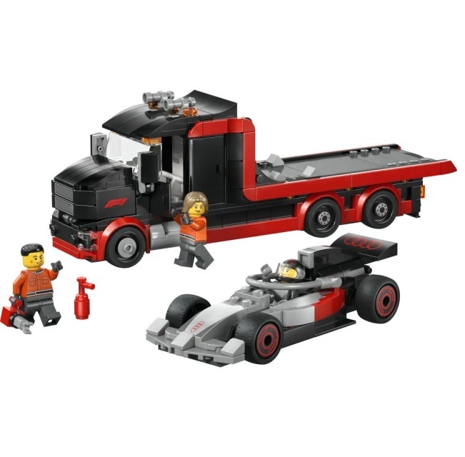【玩具研究中心】LEGO 樂高 城市系列 F1 展示用卡車與 Audi F1賽車 60493