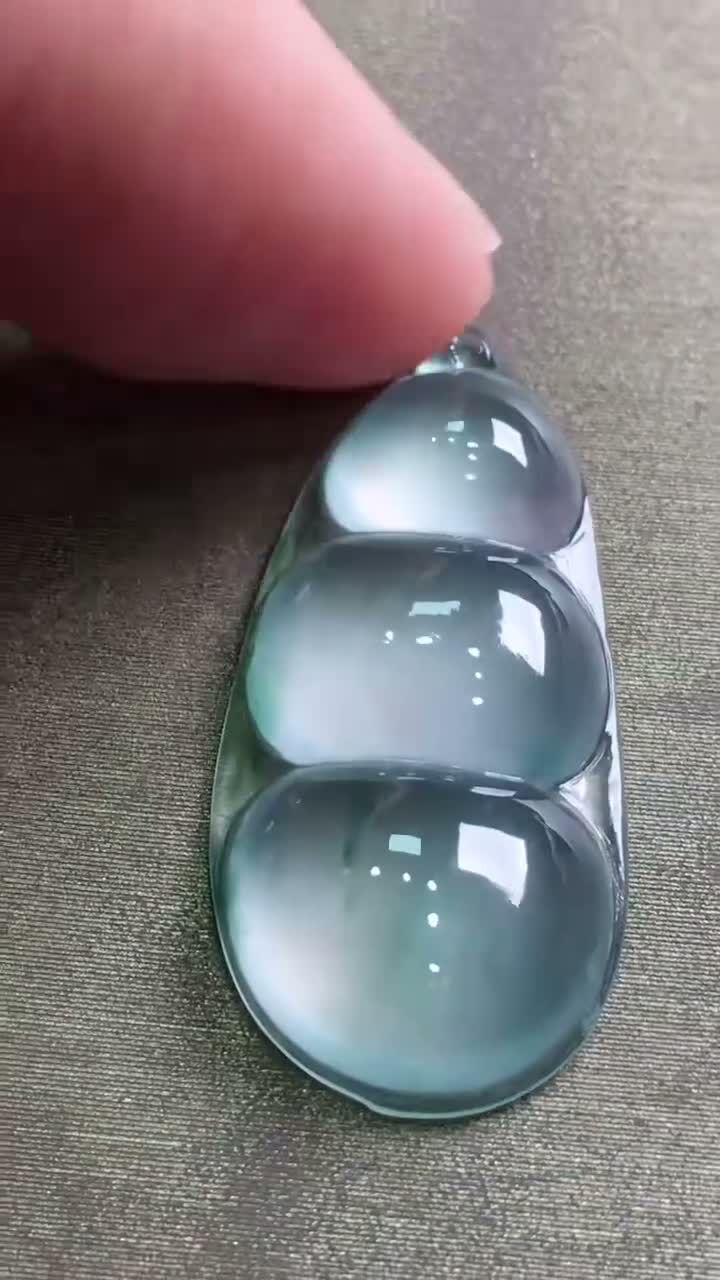 翡翠玻璃種福豆,天然翡翠A玉, 緬甸玉, Jade, Jadeite