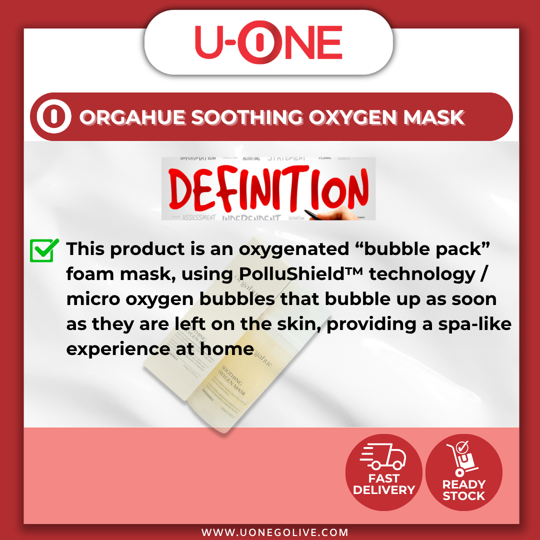 U-ONE | Korea | Orgahue | Soothing Oxygen Mask | 100ml