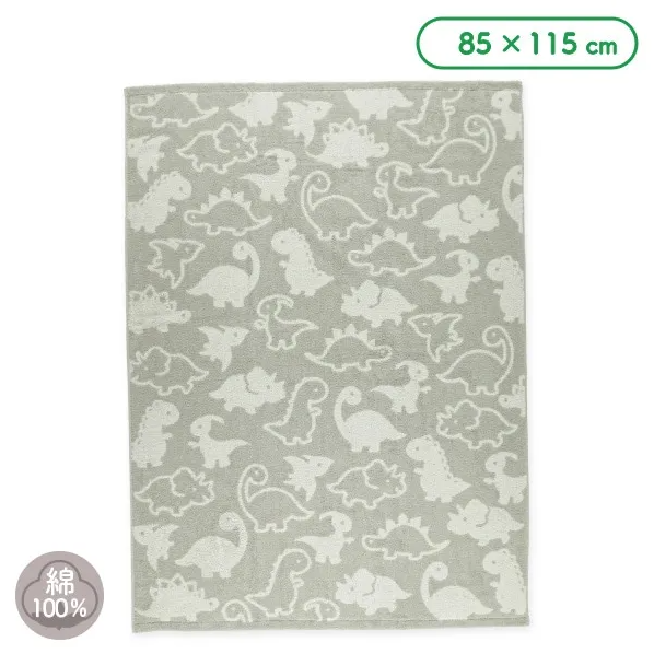 【Nishimatsuya 】Soft Low-Twist Cotton Towel Blanket - Dinosaur Pattern