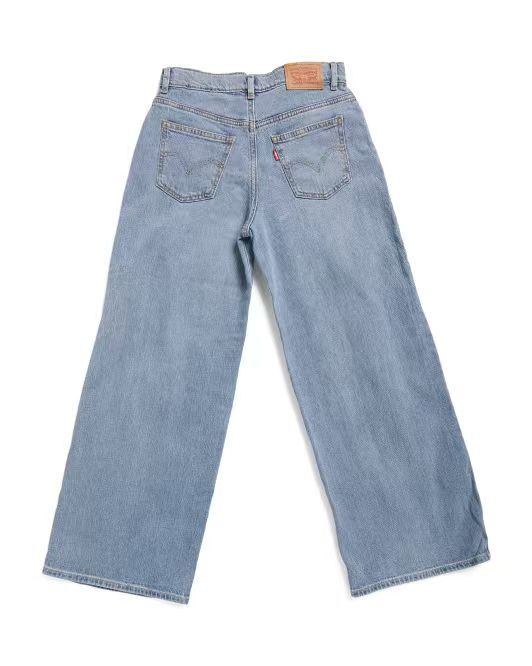 【預購】H061252 LEVI'S  女大童高腰寬鬆牛仔褲 (淡藍色)