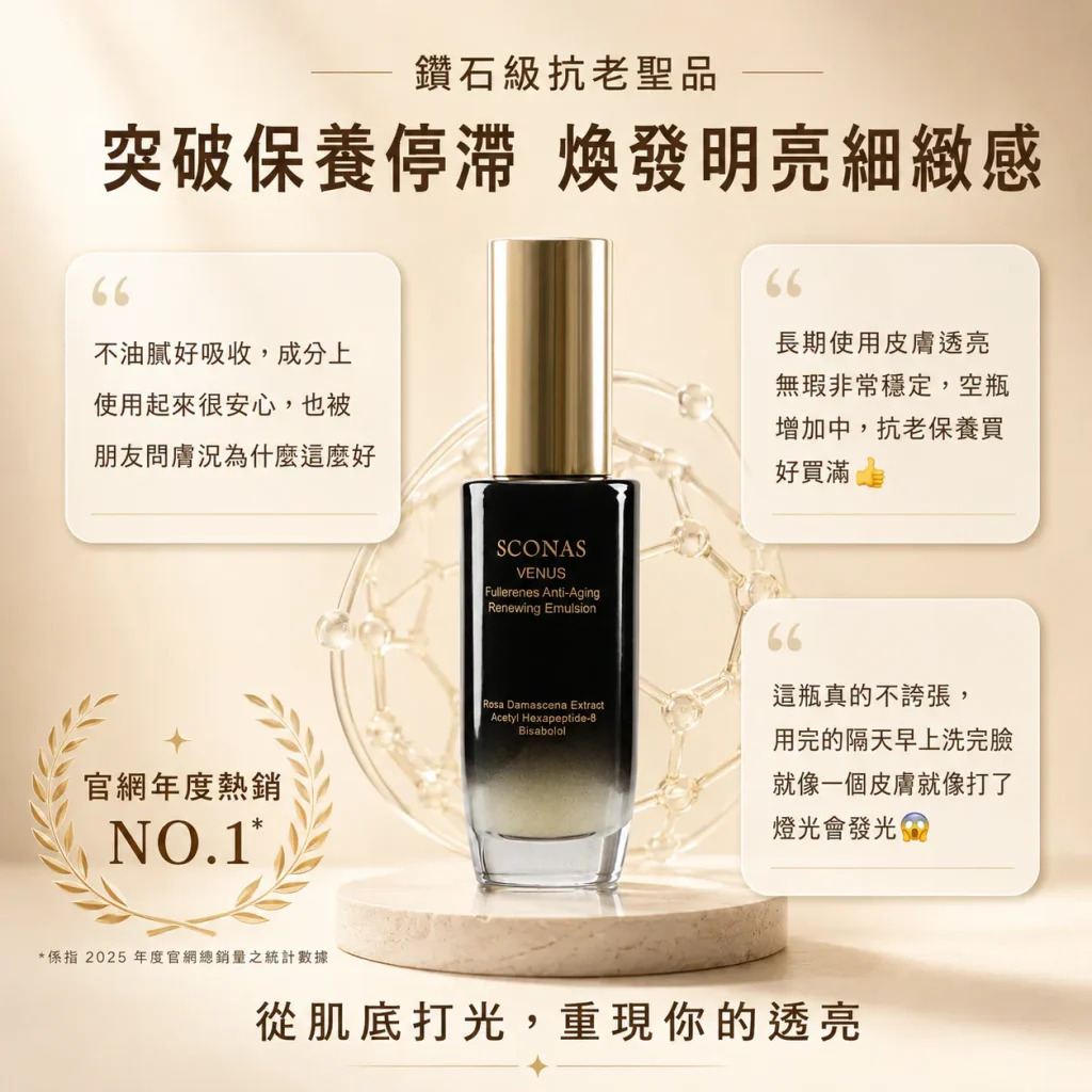 Sconas 富勒烯逆齡賦活精華乳