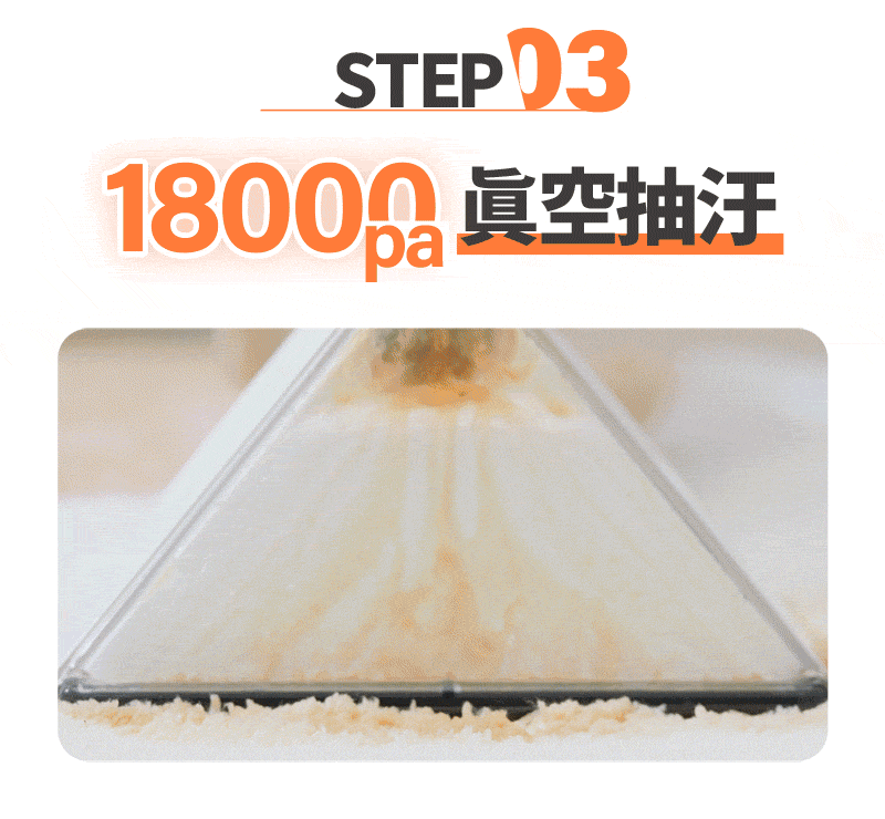 真空吸力,強力吸走髒汙