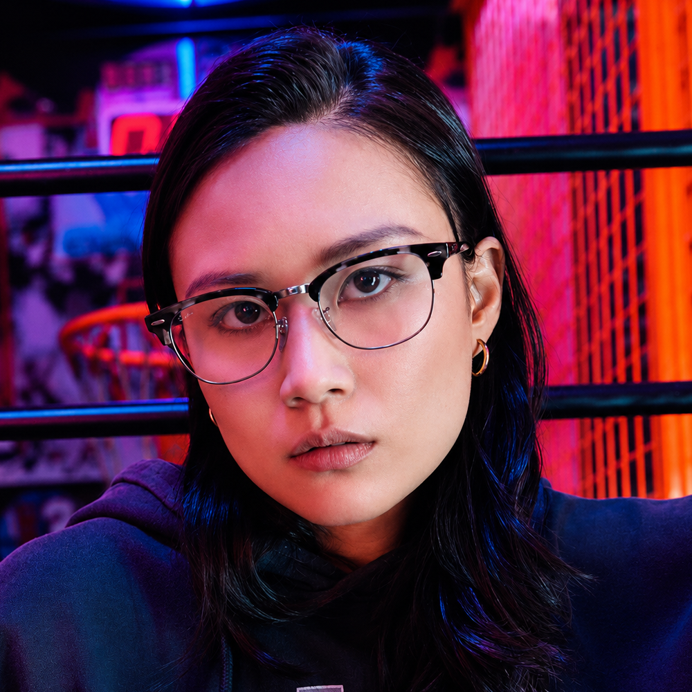 【RayBan】RB5154 2012-51mm/63mm眉框光學眼鏡 ♣ #Clubmaster系列(琥珀色搭槍管灰色)