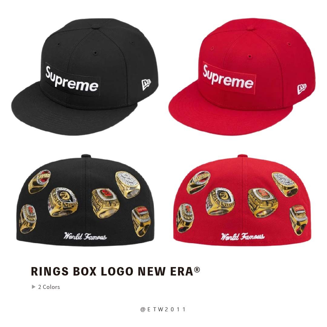 ☆ETW☆【EASY TO WEAR】SUPREME 26SS RINGS BOX LOGO NEW ERA® 冠軍戒指 全封帽 BOX LOGO