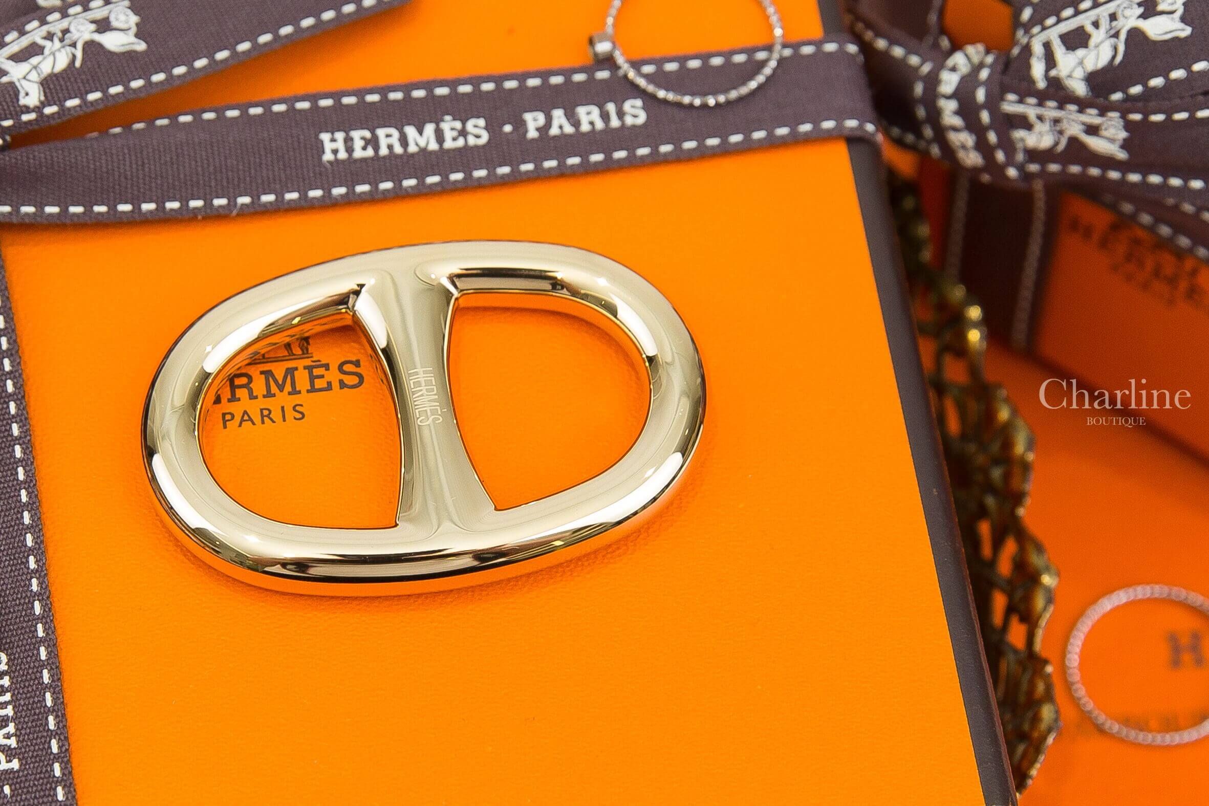 Hermès Chaine D'ancre Scarf 90 Ring 金色θ圍巾扣環-Charline Boutique 精品代購