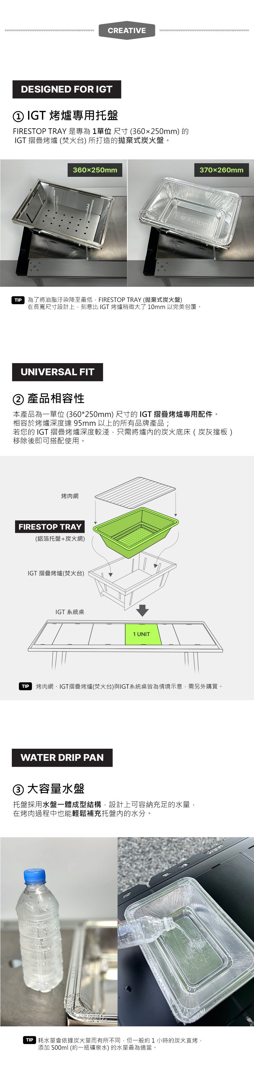 VELTRIX FIRESTOP TRAY 一單位拋棄式炭火盤 (3入組)