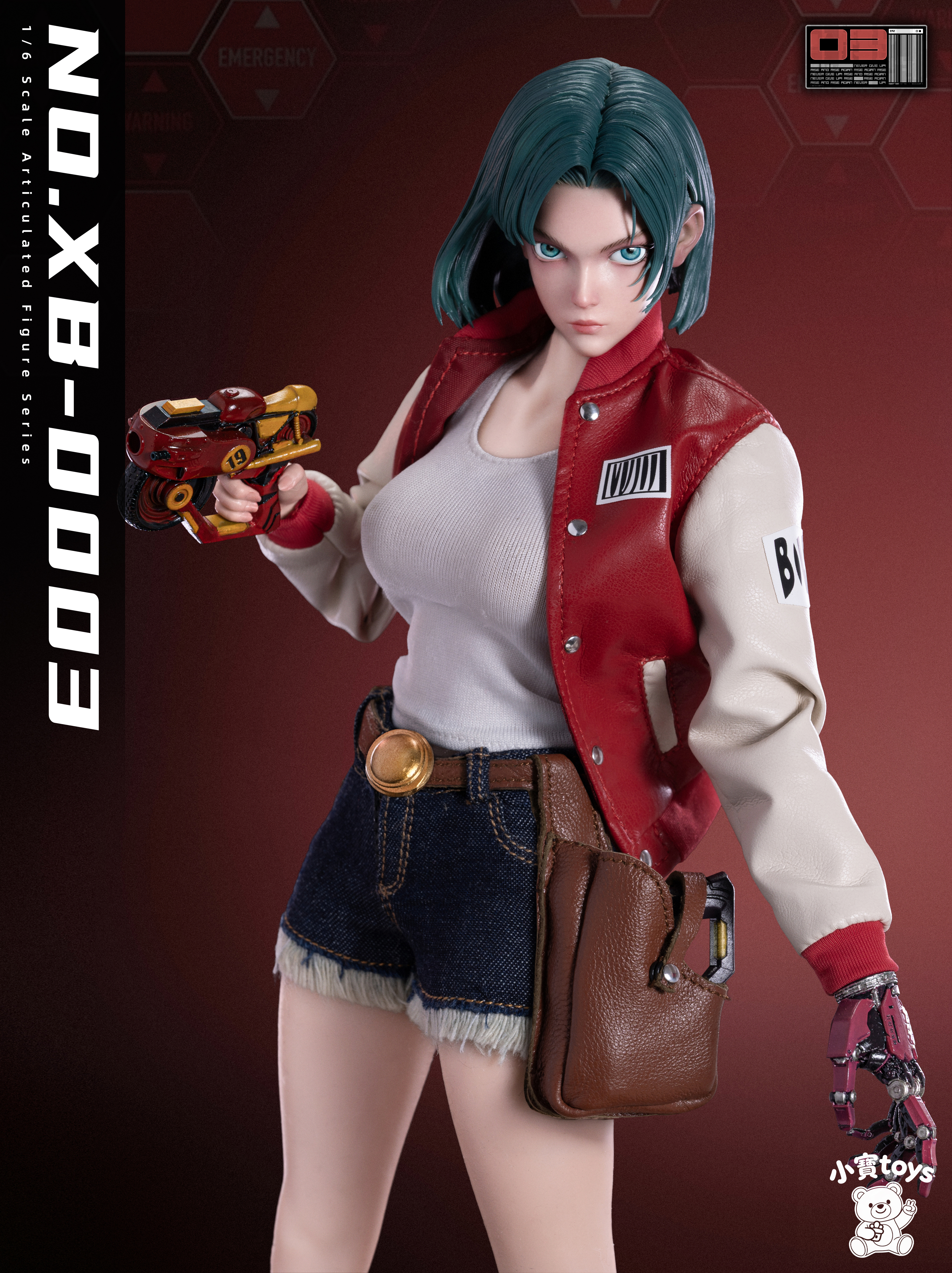 小寶toys 財富少女 藍發妖姬 1/6 可動眼 鉑金矽膠素體 女兵人偶XB-0003