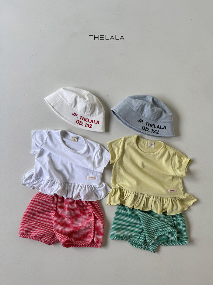 正韓夏lalla 小童兩色花邊上衣