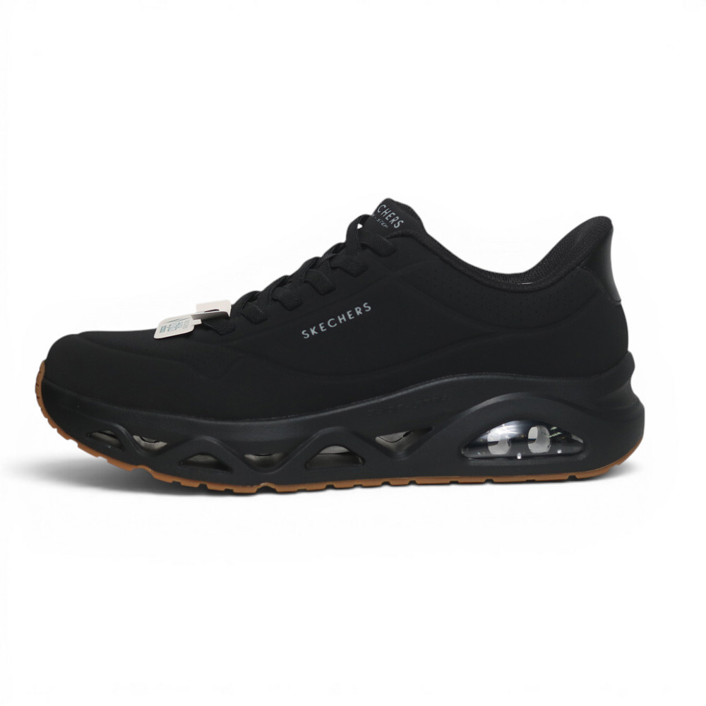 SKECHERS 休閒鞋 UNO GLIDE-STEP 全黑 瞬穿 免鞋帶 男 183420B