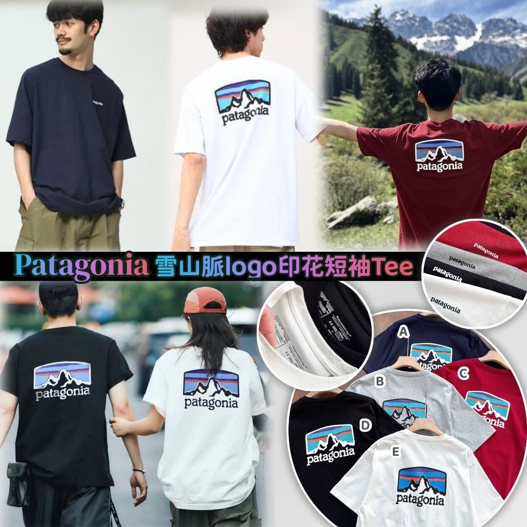 WSBB11922  Pata*gon*ia 雪山脈logo印花短袖Tee（8月中旬）