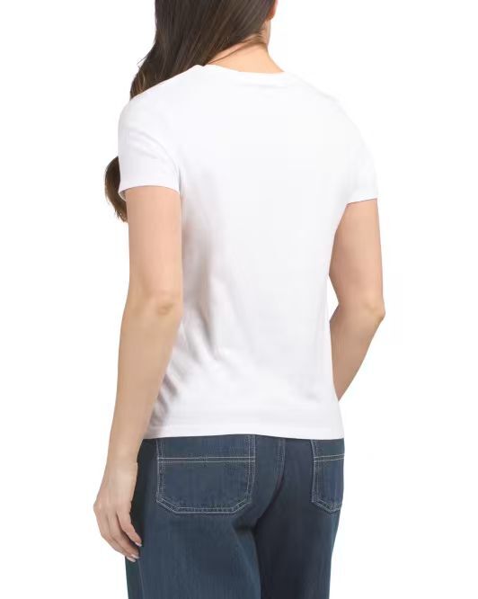 【預購】H061256 LEVI'S  女裝紅玫瑰印花短袖上衣 (白色)