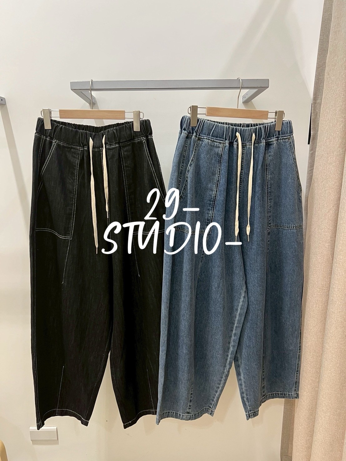 29 STUDIO｜貳玖製造  單邊口袋錐形寬褲_BE22