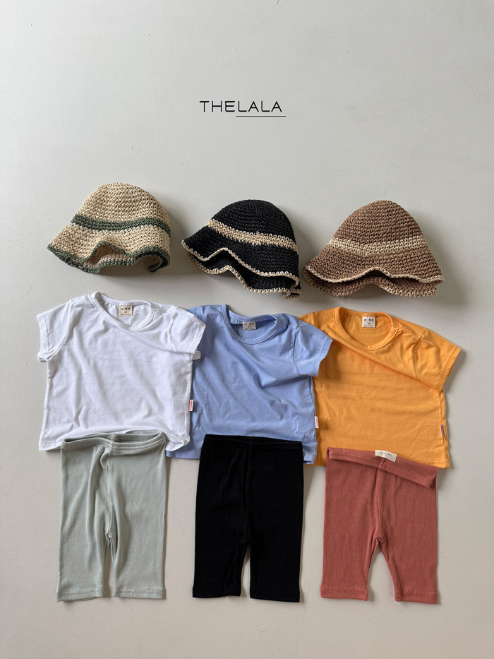 正韓夏lalla 三色編織遮陽帽