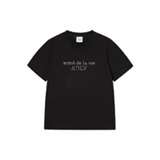 [S] ADLV BLACK LOGO SHORT SLEEVE T-SHIRT, 25FW-TP-SS-LG-WCB-BLK (SAV453)