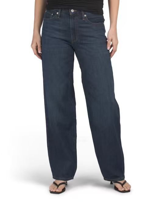 【預購】H061265 LEVI'S 女裝亞麻混紡寬鬆牛仔褲 (深藍色)