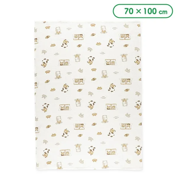 【Nishimatsuya】Soft Low-Twist Cotton Towel Blanket - Small Bear Pattern